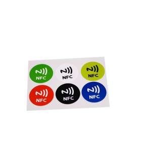 Custom design RFID Label for Library Management Dia 25/30MM NTAG213 NFC Sticker